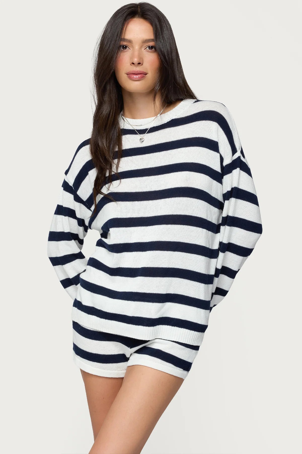 Celara™ Oversized Striped Knit Set
